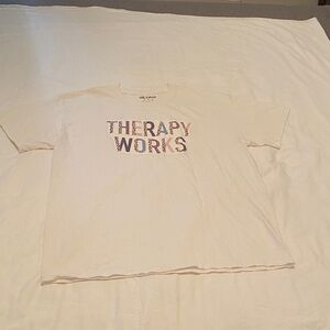 Gildan Cream 'Therapy Works' Men's T-Shirt